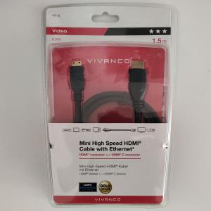 VIVANCO - Mini High Speed HDMI Cable mit Ethernet 1.5m - NEU