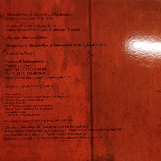 CD - The Young Gods – Live Noumatrouff 1997