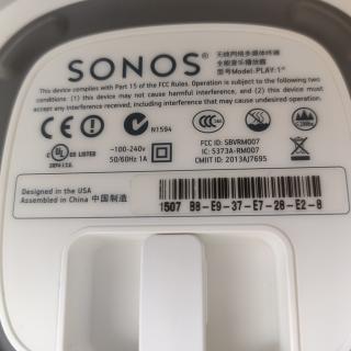 2x Sonos Play:1 WLAN Lautsprecher Weiss Stereo Set