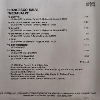 Francesco Salvi – Megasalvi | Italo-Pop Kultalbum auf CD